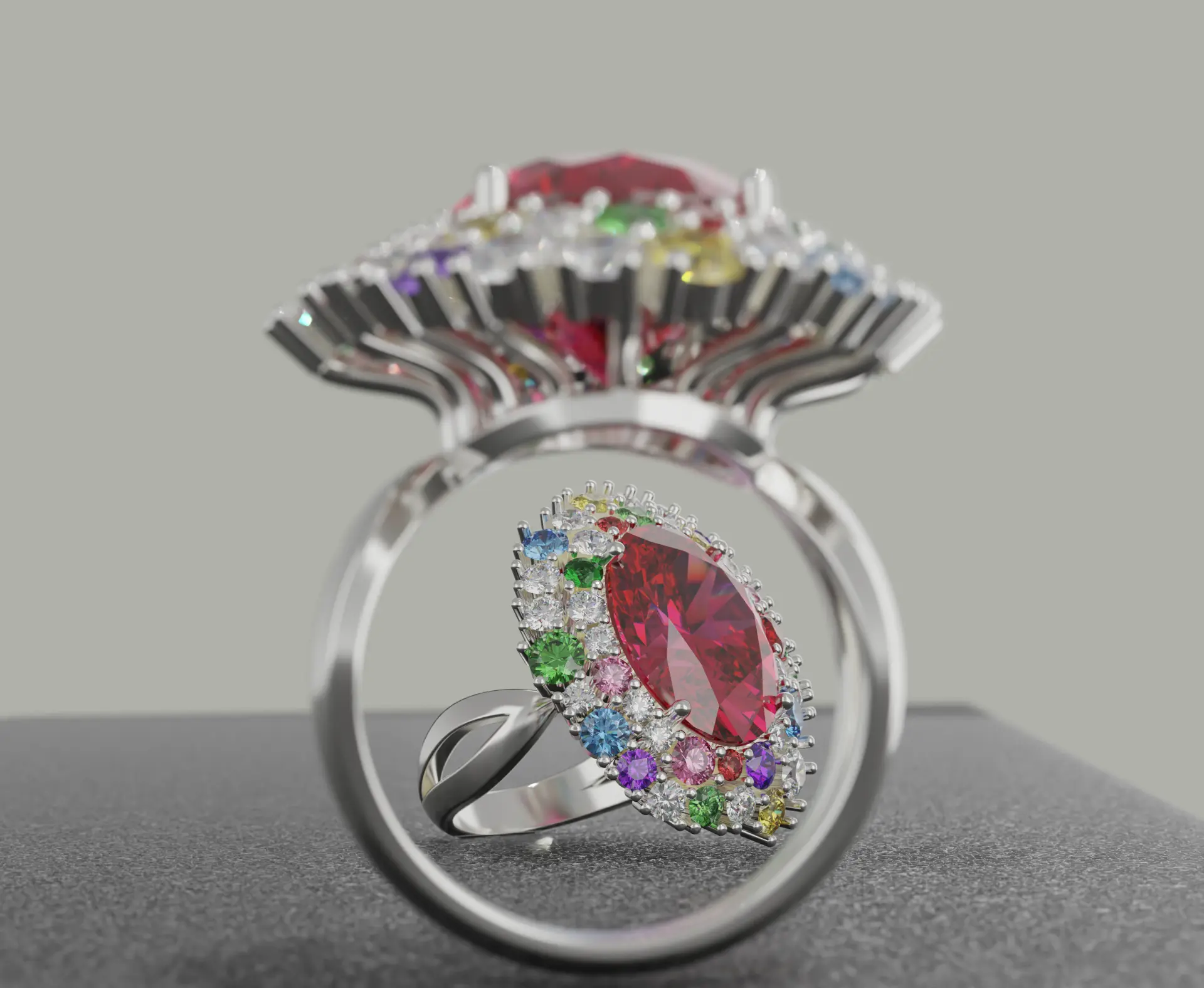 Кольцо - HARRY WINSTON - Конфетное кольцо Winston