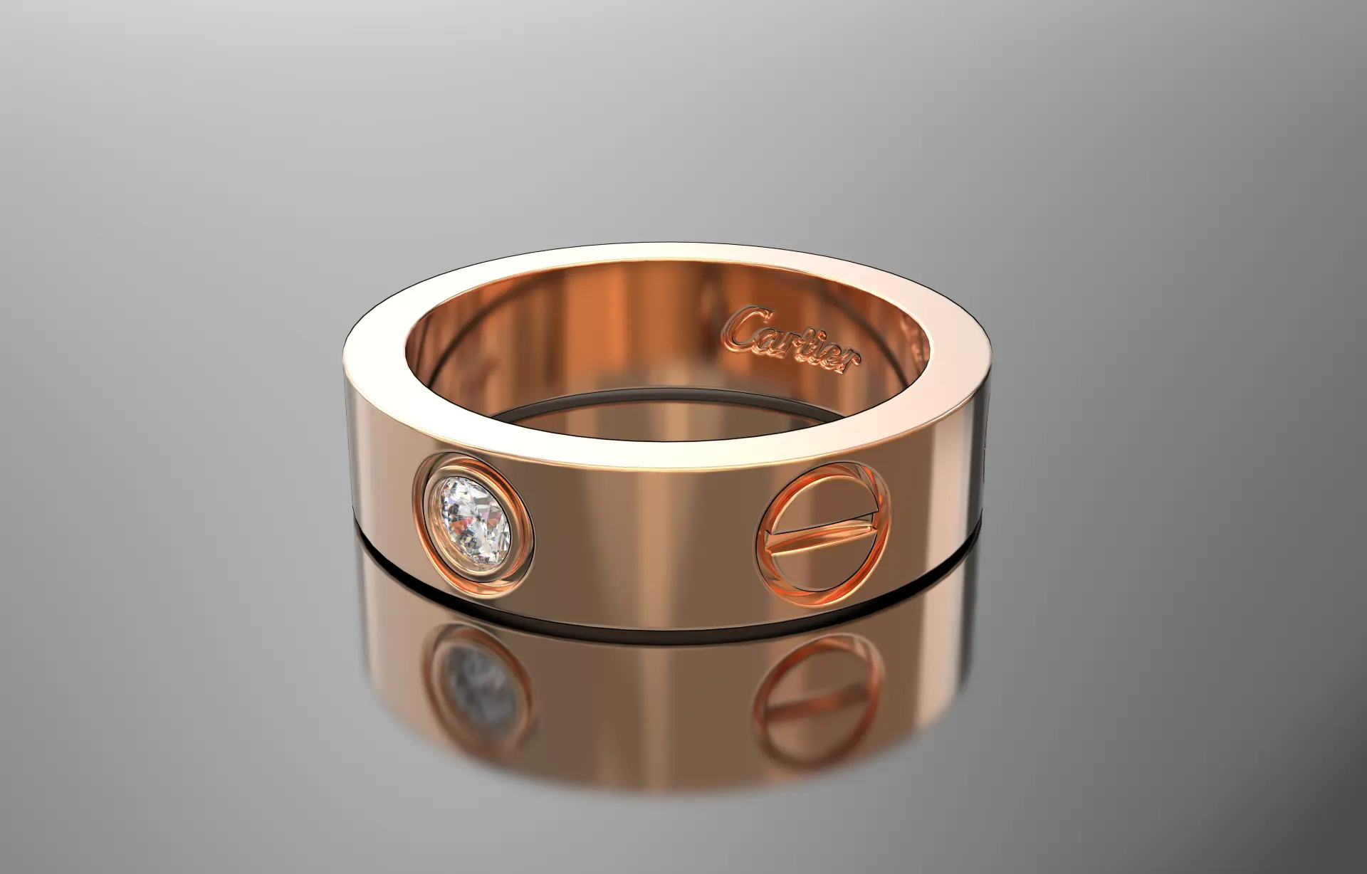 Кольцо Love de Screw с одним камнем