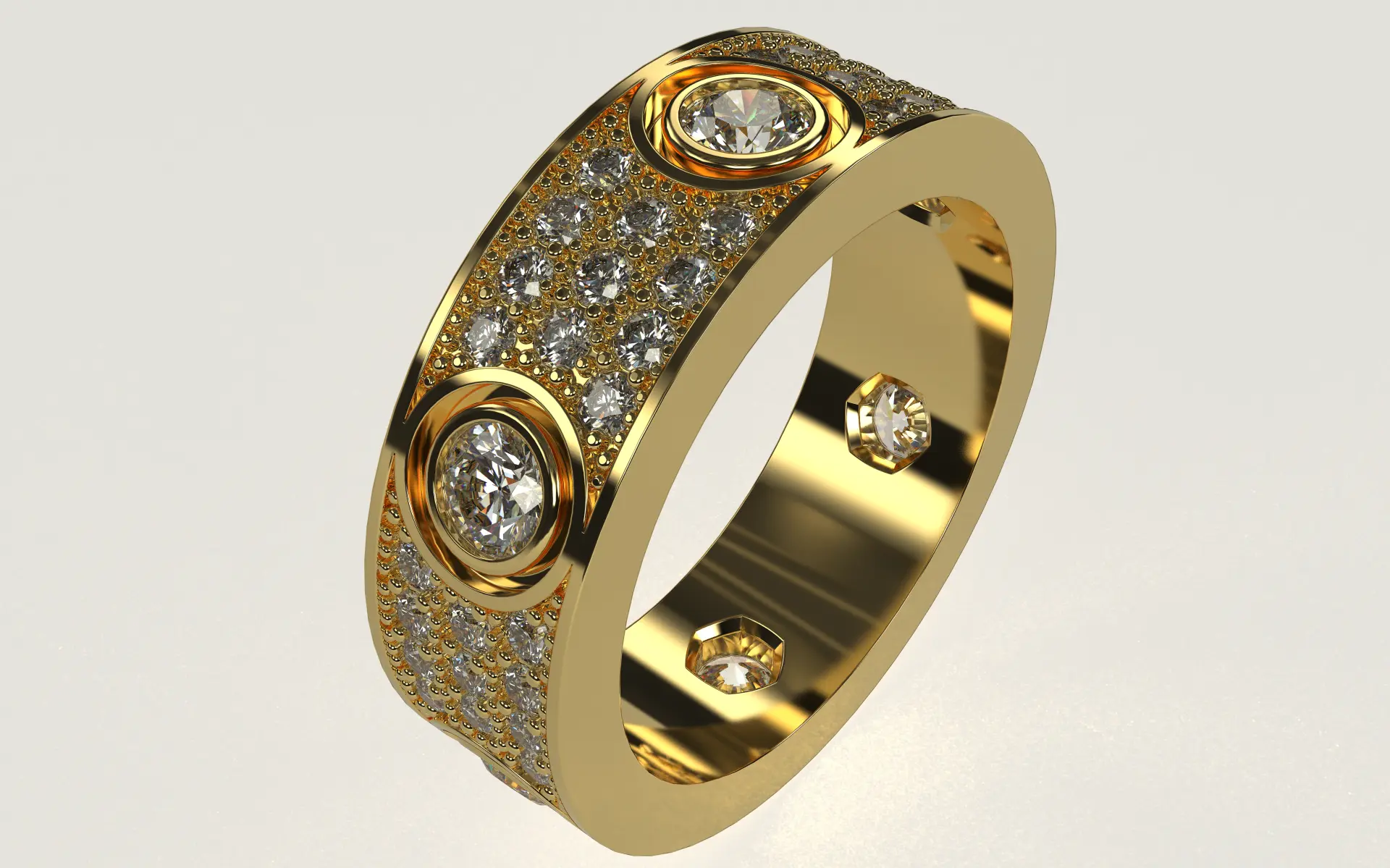 Кольцо Love de Screw Паве 10 центр. камней