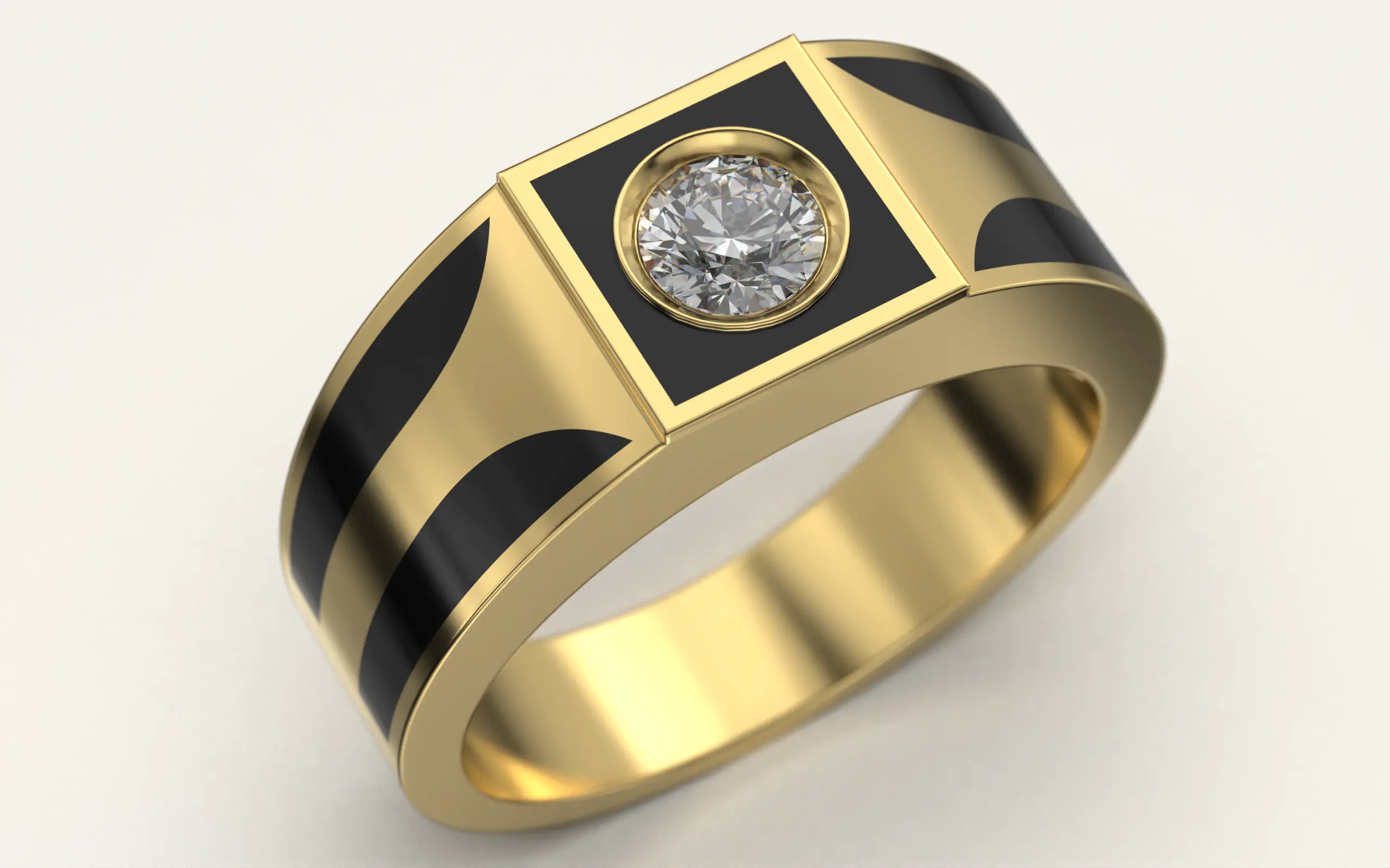 Кольцо Мужской Перстень ( Печатка ) 016