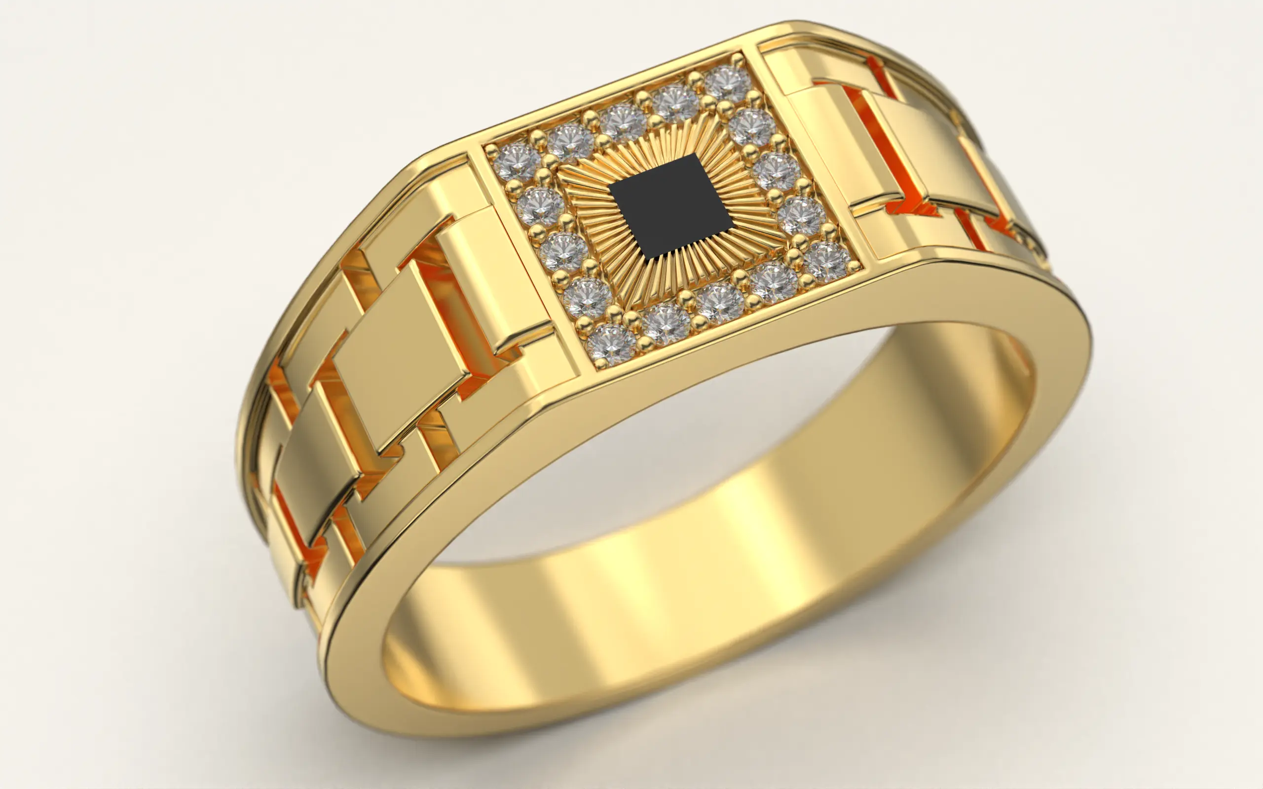 Кольцо Мужской Перстень ( Печатка ) 019