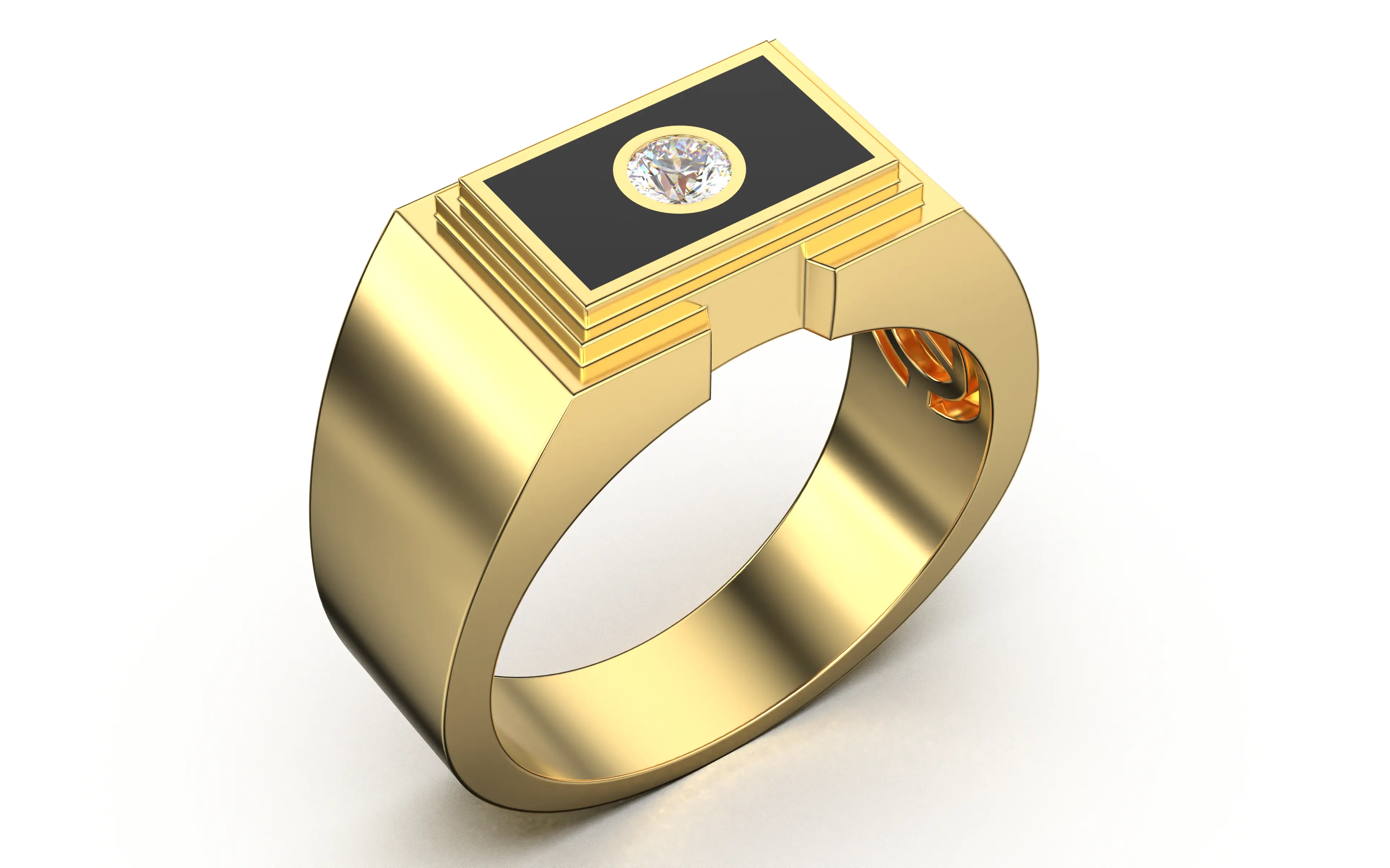 Кольцо Мужской Перстень ( Печатка ) 022